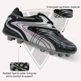 thumbnail image 5 of &nbsp;Vizari FG Soccer Cleats for Men & Women | Comfortable Outdoor Football Shoes for Training & Matches - Black/White, 7.5, 5 of 7