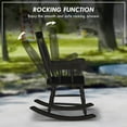 thumbnail image 4 of Outsunny 350 lbs Outdoor Wood Rocking Chair with High Back for Patio Black, 4 of 9