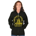 thumbnail image 3 of Original Rebel Liberty Death Gadsden Unisex Fleece Graphic Zip Up Hoodie Brisco Brands 2X, 3 of 6