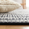 thumbnail image 5 of SAFAVIEH Montauk Joanna Striped Cotton Area Rug, Black/Ivory, 5' x 8', 5 of 9