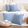 thumbnail image 2 of Throw Pillows for Couch Set of 4, Yamaziot 18" x 18" Decorative Pillow Accent Cushion for Sofa Bed Living Room, Solid Gray Blue Chenille, 2 of 9