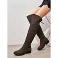 thumbnail image 2 of Women's Fashionable Over The Knee Block Heel Boots - Autumn & Winter Riding Shoes for Comfort and Style, 2 of 8