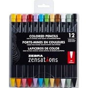 Zebra Pen Zensations Mechanical Colored Pencils, 2.0mm Point Size, Assorted Colored Lead, 12-Count