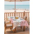 thumbnail image 2 of Outdoor Table Cloth with Umbrella Hole and Zipper,Red Sage Green Coastal Waterproof Rectangle Tablecloth 54"x80",Summer Beach Coral Shell Starfish Washable Table Cover for Outside Party Patio Picnic, 2 of 8