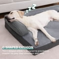 thumbnail image 3 of KSIIA Washable Dog Bed for XLarge Dogs C-Shaped Bolster Pet Couch with Removable Waterproof Cover, 3 of 8