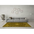 thumbnail image 3 of Ahgly Company Machine Washable Indoor Square Persian Yellow Traditional Area Rugs, 6' Square, 3 of 4