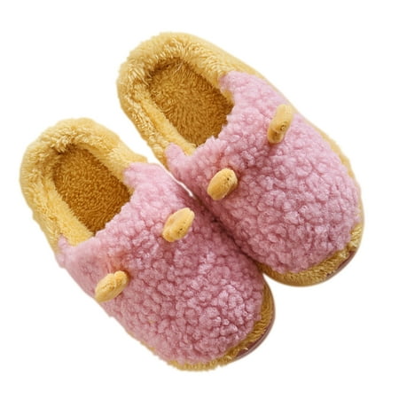 

1 Pair Children Fluffy Slippers Children Winter Slippers Kids Winter Slippers