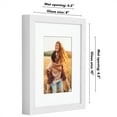 thumbnail image 4 of Americanflat 8x10 Picture Frame with Shatter-Resistant Glass with 5x7 Mat Display Photo Soho Deep - White, 4 of 8