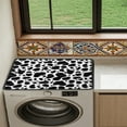 thumbnail image 4 of ZIATUBLES Cow Print Washer Dryer Countertop Cover Pad Stain Resistant Washing Machine Dust Cover Mat Top Loader for Laundry Room Kitchen Home Decor Accessories, 24" x 19.7", 4 of 7