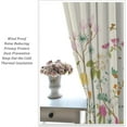 thumbnail image 5 of Floral Curtains, Retro Colored Birds Wild Flowers Herbs Nature Theme Pattern, Bedroom Living Room Blackout Curtains 2 Panel Set,52X84 Inch, 5 of 6