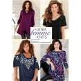 thumbnail image 3 of Roaman's Women's Plus Size Boatneck Swing Ultra Drape Tunic Top, 3 of 4