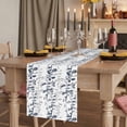 thumbnail image 2 of Table Runners 60 Inches Long Dress Scarves, Dark Blue Grey Botanical Farmhouse Kitchen/Dining Table Runner, Small Coffee Tablerunners, Spring Floral Summer Farmhouse 13x60 Inch, 2 of 9