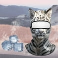 thumbnail image 3 of TIELUTT 3D Cat Animal Ice Silk Ski Ride Face with Ears for Outdoor Activities Like Music Festivals Rave Parties Mega Mini Kits Light Board Boys Stuff Age 8 and up Great Sausage Kids Cards Girls, 3 of 4