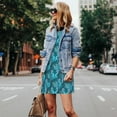 thumbnail image 4 of Vsdgher Robes d'Été Imprimé Hippocampe pour Femmes Robe de Plage Décontractée Col en U Sans Manches Robe d'Été Ample avec Poche, 4 of 7