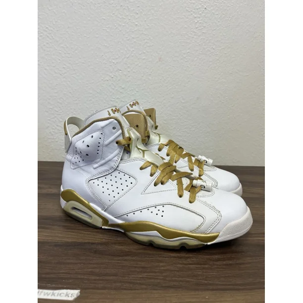 Ni - ke Size 8 - Jordan 6 Retro GMP 2012- White Gold- Air Jordan- Basketball Shoes