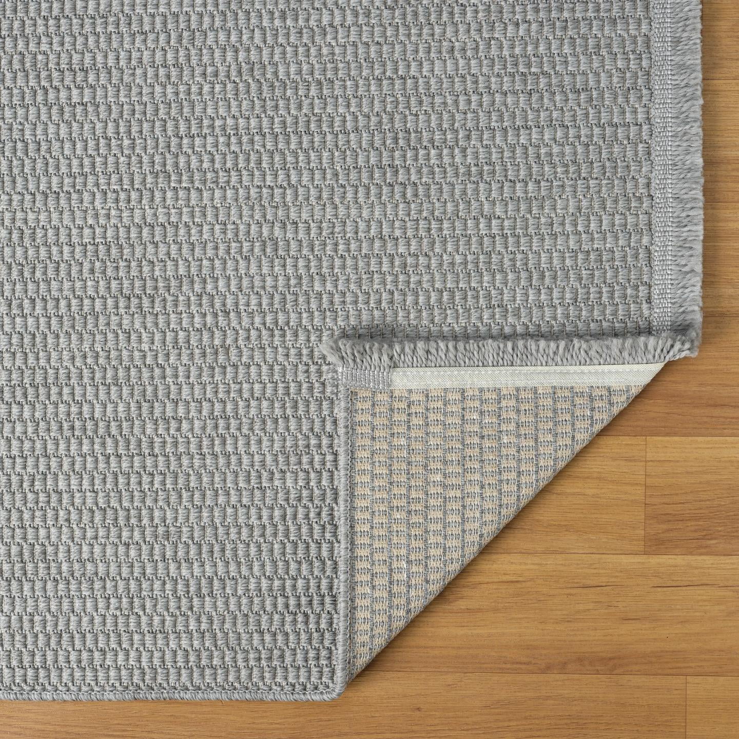 Luxe Weavers Modern Farmhouse Gray 6x9 Area Rug Neutral Fringe Carpet