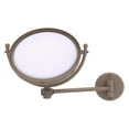 thumbnail image 5 of 8 Inch Wall Mounted Make-Up Mirror with Grooved Accents - Antique Bronze / 4X, 5 of 11