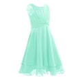 thumbnail image 3 of iEFiEL Girls Chiffon Pleated High-waisted Princess Pageant Bridesmaid Birthday Party Dress Mint Green 8, 3 of 6