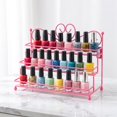 thumbnail image 6 of 3 Layer Heart Nail Polish Rack, Cosmetic Display Stand Holder Organizer for Home Vanity or Salon, Pink, 10.2in x 4.9in x 5.9in, 6 of 6