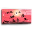 thumbnail image 2 of Epic Art 'Siege of Cranes' by River Han, Acrylic Glass Wall Art, 24"x12", 2 of 3