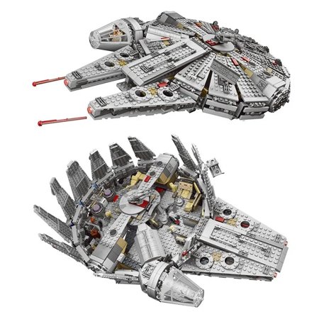 In Stock Falcon Spaceship Bricks Block Toy for Boys Gift for Kids Millennium Model Building Kits for Constructor Legoing 75105