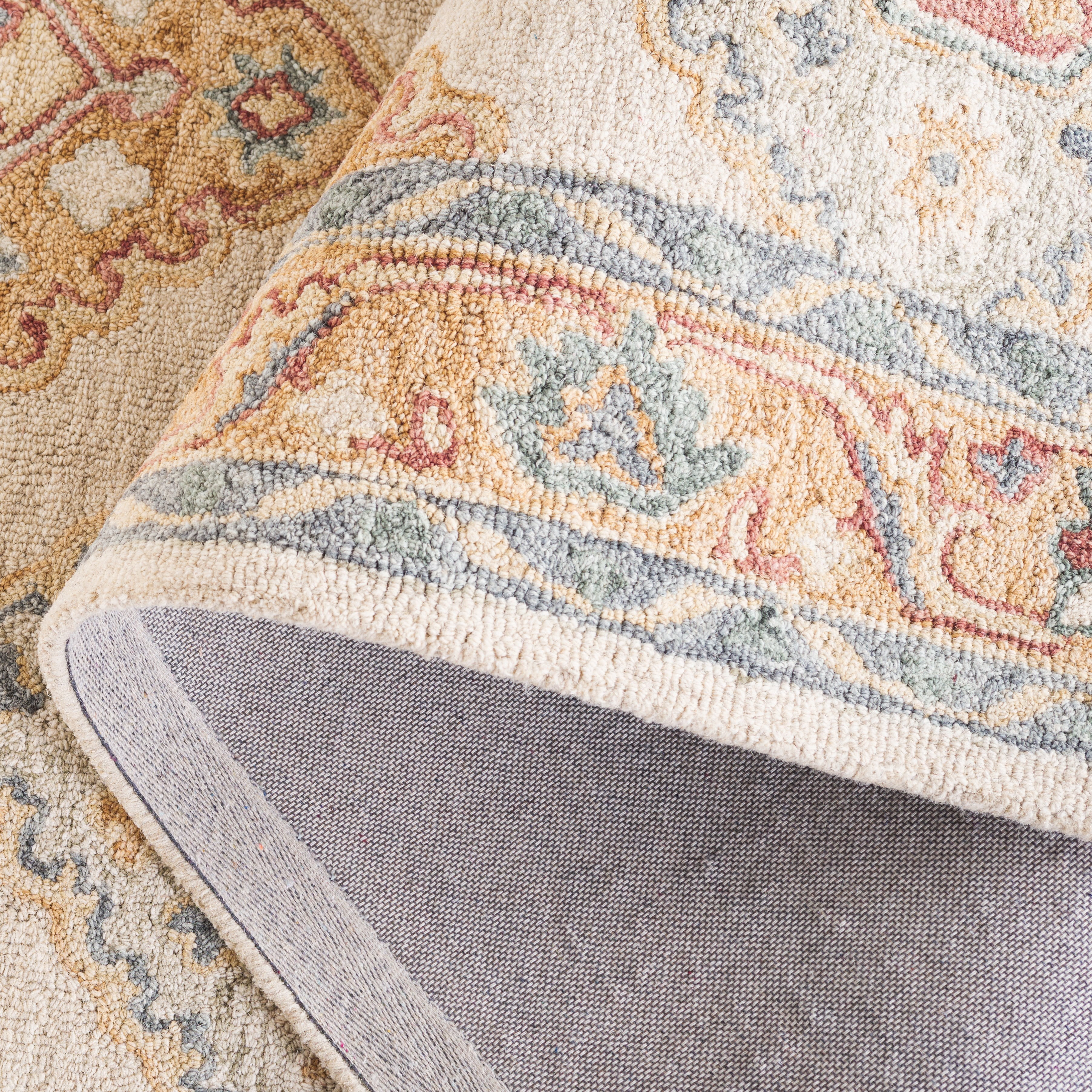 SAFAVIEH Metro Jean Medallion Area Rug, Beige/Rust, 8' x 10'