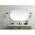 thumbnail image 6 of Metal Frame Oval Mirror 30x48 Inch in Brass, 6 of 7