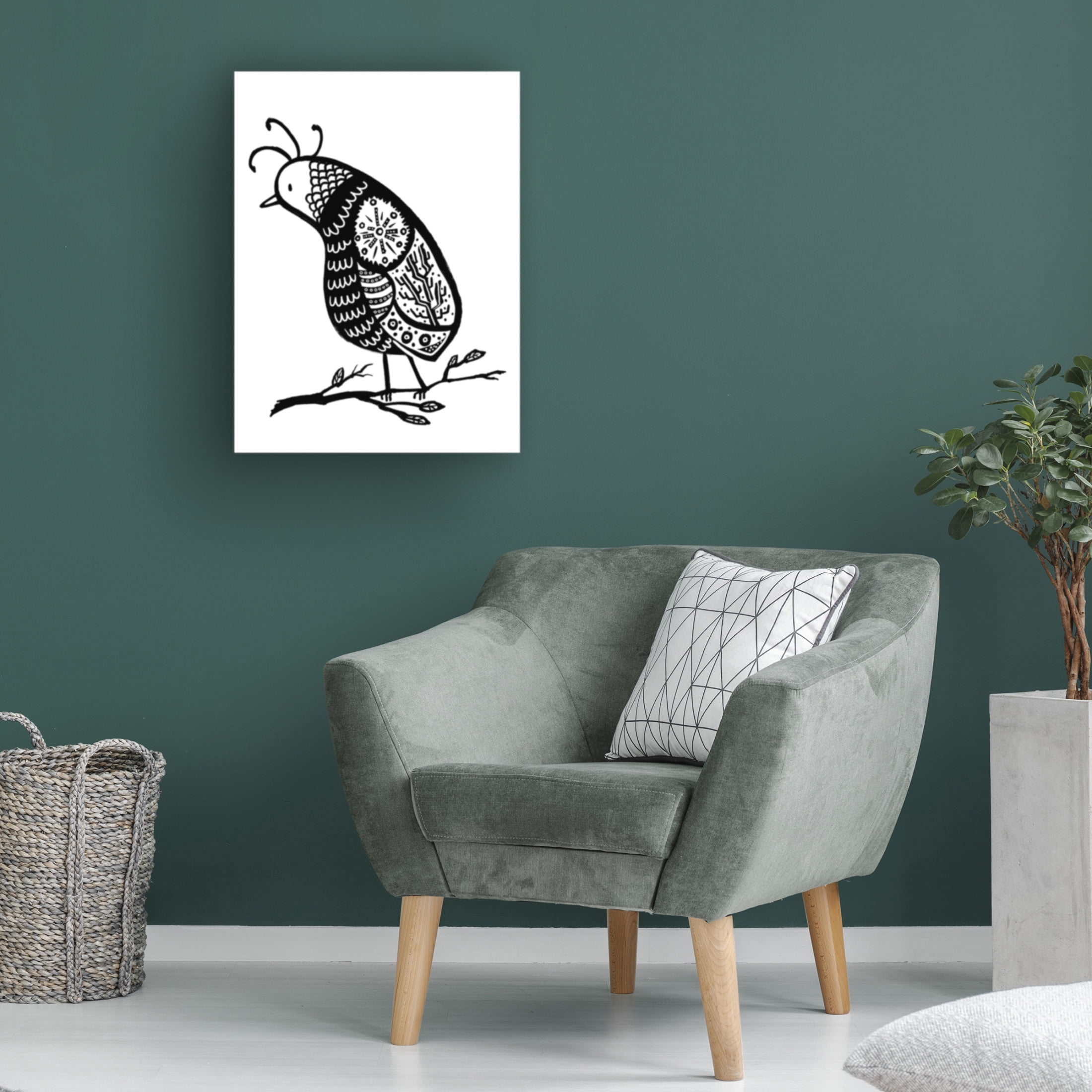 Canvas Wall Art - Randy Noble Fine Art 'Perch' Wall Art for Living Room, Bedroom, or Office Décor by Trademark Fine Art - 18 x 24 Inches