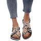 thumbnail image 4 of Chanclas de verano para mujer, sandalias romanas bohemias de tacón plano, chanclas informales, zapatos de mujer Wmkox8yii nm3326, 4 of 8