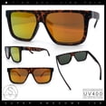 thumbnail image 2 of Mens Mirrored Lens 90s Flat Top Horn Rim Plastic Urban Sunglasses [Matte Tortoise - Orange Mirror], 2 of 8