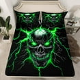 thumbnail image 2 of Castle Fairy Abstract Skull Twin Sheet Sets 3pcs for Teens Adults,Gothic Style Twin Fitted Sheet Microfiber,Gradient Lightning Breathable Flat Sheet,Super Cozy Room Decor, 2 of 7