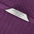 thumbnail image 5 of Superior Soho Ribbed Cotton Absorbent Bath Sheet Set of 2, Plum, 5 of 9