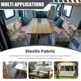 thumbnail image 3 of XYZCANDO Boho Flower RV Dinette Cushion Covers Stretchable Couch Cover 2 Cushion Sofa Universal Furniture Covers Comfortable Sofa Covers Washable Slip Covers for Loveseat Easy to Install Blue, 3 of 7