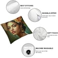 thumbnail image 4 of BANET African Woman Throw Pillow Covers Decorative Black Girl Portrait Pillowcases Colorful Throw Cushion Case for Couch Sofa Bed Car Living Room 24x24in, 4 of 5