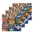 thumbnail image 2 of BZSMCE Towel Cotton Face Towel Soft Hand Towels Fashion Whimsical Owl Gathering Pattern, 2 of 9