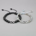 thumbnail image 6 of COAI Infinity Charm Labradorite and Onyx Relationship Couple Bracelets, 6 of 6