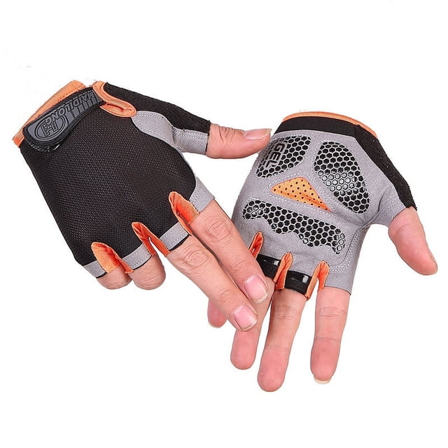 Guantes de ciclismo, fitness, levantamiento de pesas, medio dedo, antideslizantes, tácticos, para gimnasio, deportes al aire libre, guantes protectores solares para hombres y mujeres
