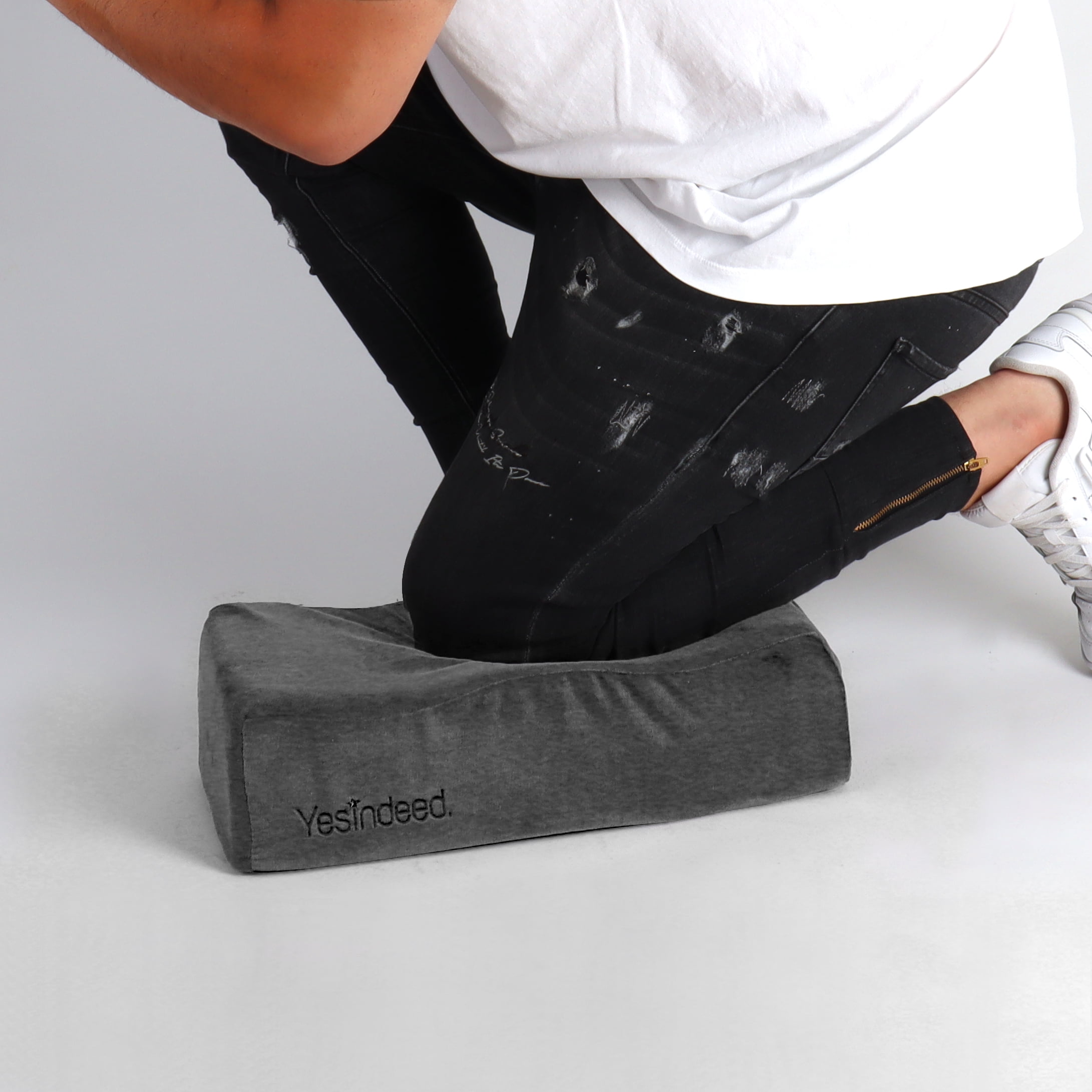 Kneeling Pad Comfort Memory Foam - Extra Thick Knee Cushion for Gardening, Workout Supplies, (Grey)