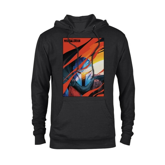 Star Wars The Mandalorian Mural - Pullover Hoodie for Adults - Customized-Black