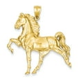 thumbnail image 1 of Beautiful 14k Solid Polished Open-Backed Horse Pendant, 1 of 2