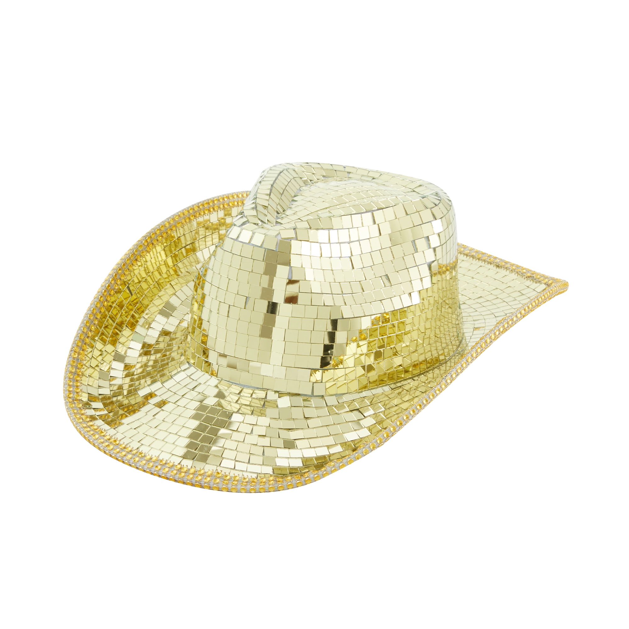 Disco Ball Cowboy Hat Sequin Mirror Ball Cowgirl Hat Masquerade Party