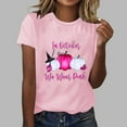 thumbnail image 5 of Cutuoiiu Women's Casual and Fashionable Breast Cancer Awareness Printed Cozy T-shirts Gifts, 5 of 5