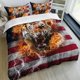 thumbnail image 2 of Juego de Funda Nórdica King Size para Niños,Ropa de Cama Retro American Flag Fire Wildlife, 2 of 8