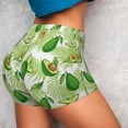 thumbnail image 4 of Sikiie Avocado And Tropical Palm Leaves Workout Shorts Women Scrunch Butt Gym Shorts Seamless High Waist Tummy Control Yoga Biker Athletic Shorts-Large, 4 of 8