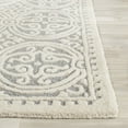 thumbnail image 3 of Safavieh Cambridge Collection CAM123D Handmade Moroccan Geometric Silver and Ivory Premium Wool Area Rug (5' x 8'), 3 of 3