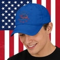 thumbnail image 4 of 250 Anniversary USA Hat Distressed Style, America 250 Hat Vintage Washed Baseball Cap, USA 250th Anniversary Low Profile Design, America 250th Anniversary Hat, Blue, 4 of 7