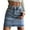 Blue, variant on XZNGL Womens High Waist Casual A-Line Denim Sexy Short Jean Skirt