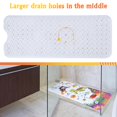 thumbnail image 5 of Non Slip Bath Mat Machine Washable, Cartoon Bathtub Shower Mat with Drain Holes, Strong Suction Cups for Smooth Surface, Quick Drying Bathroom Safety Mat, 40x16 Inch, Turtle, 5 of 6