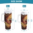 thumbnail image 3 of DIXRUYEE Steel Water Bottles Tumbler Creative Radiant Roar Pattern 40oz/30oz, 3 of 9