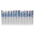 thumbnail image 2 of 20pcs HSS Steel 1/8 Inch (3mm) Shank Double Cut Rotary Burr Bit Set Tools, 2 of 8